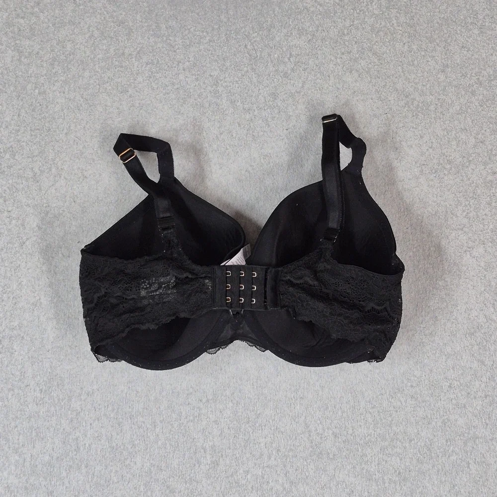 Victoria's Secret Women Bra 34DD Black Dream Angels Perfect Coverage T Shirt